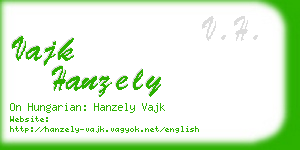 vajk hanzely business card